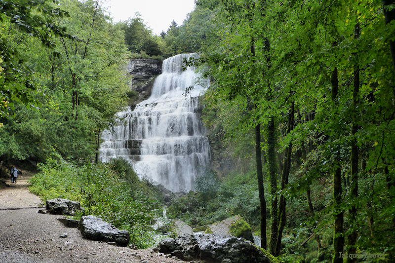 Les cascades du Hérisson : l'Éventail vu de l'aval