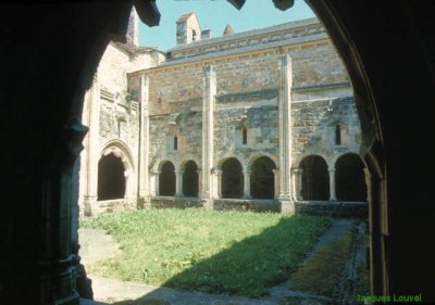 Carennac (Lot) : le jardin du cloître en 1970