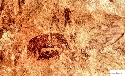 Tassili n'Ajjer : Sefar, scène au cochon